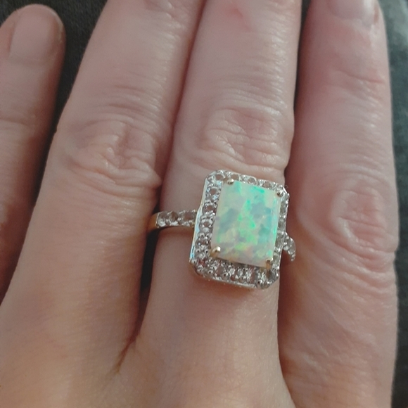 OPAL & SAPPHIRE RING - Picture 3 of 9